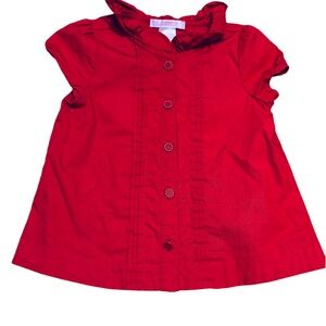 Janie and Jack cap sleeve button down top size 18-24 Mo